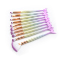 Mermaid Makeup Tools 10pcs Private Label Makeup Brush Set Cosmetic